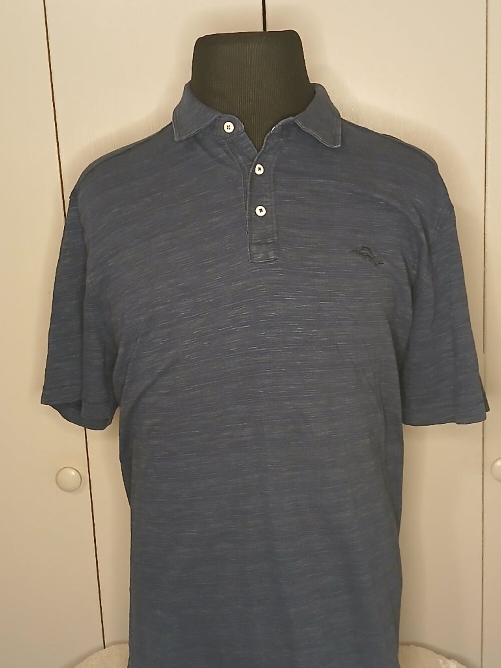 Tommy Bahama Men's XL/TG Blue Cotton 25th Year Jersey (0933C1)